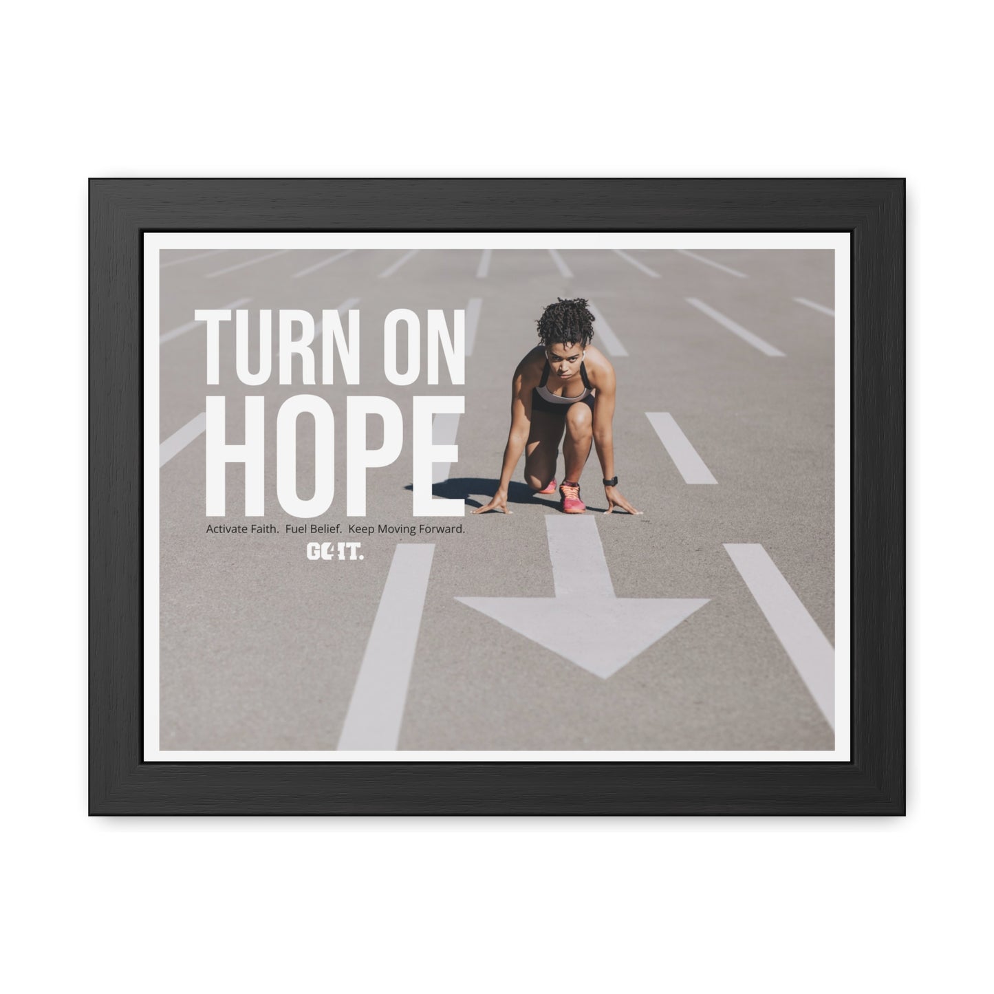 TURN ON HOPE Motivational Framed Poster