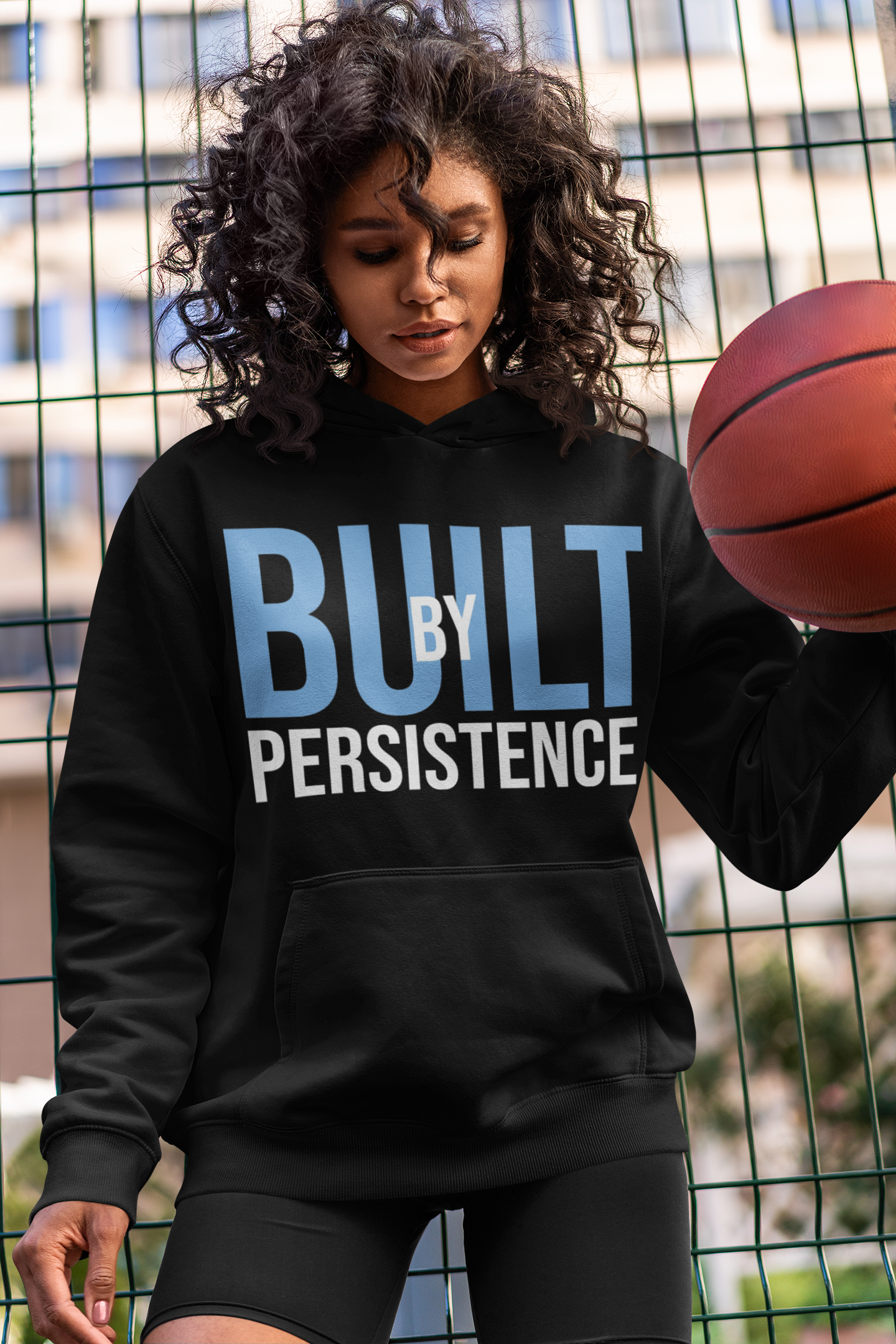 Built by Persistence Hoodie Motivational Pullover for Goal-Getters
