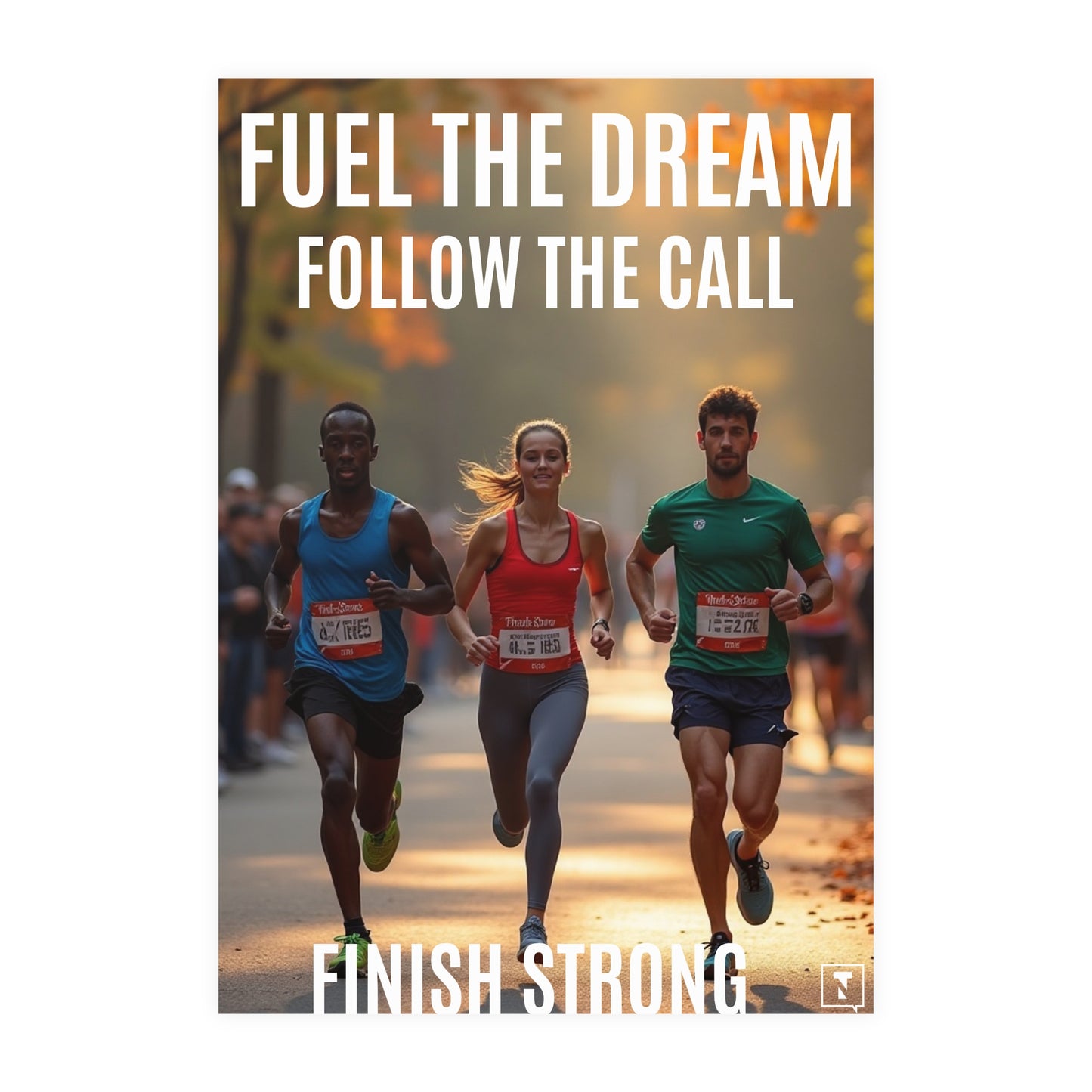 Motivational Poster Fuel the Dream. Follow the Call. Finish Strong.