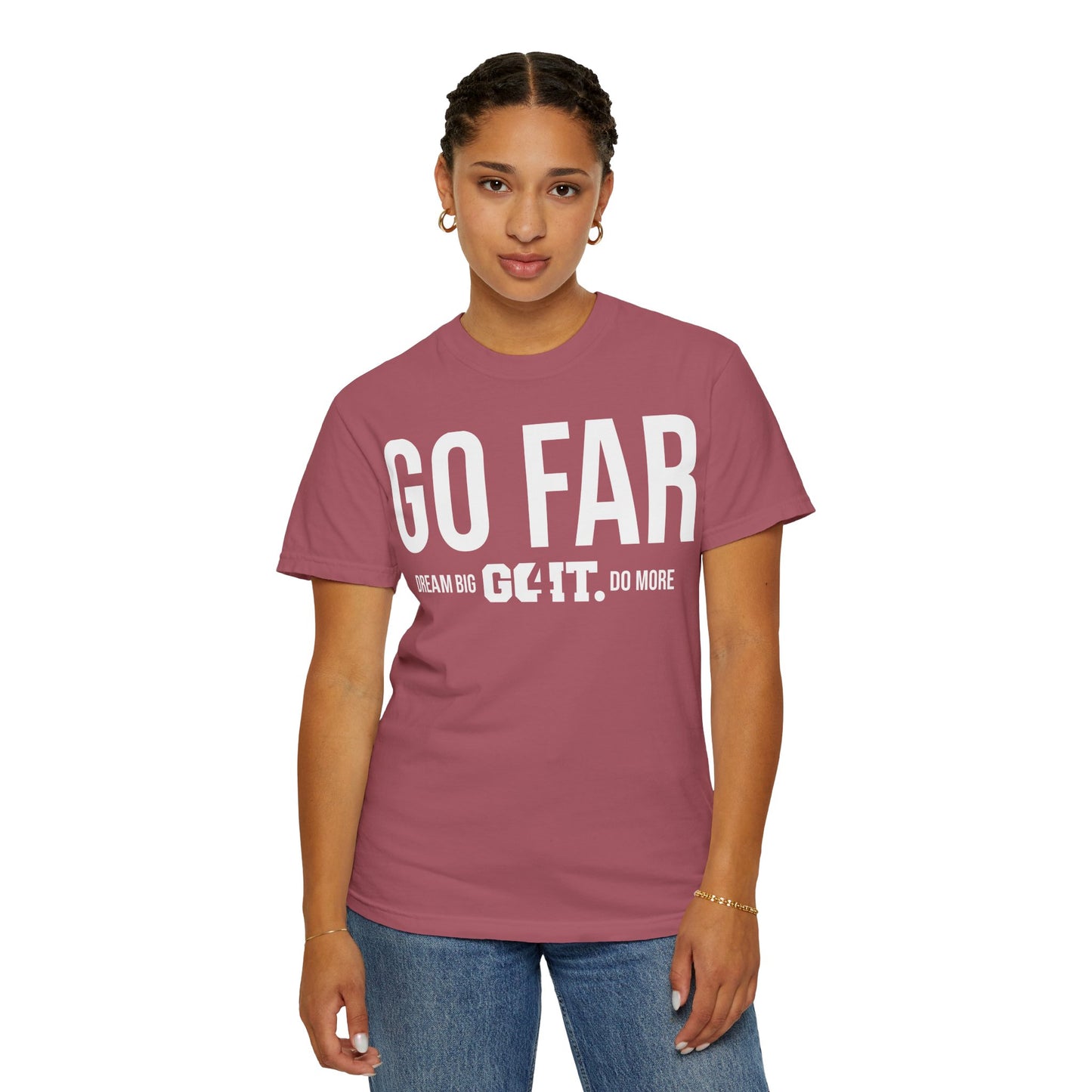 GO FAR Unisex Garment Dyed T-Shirt GO4IT Collection