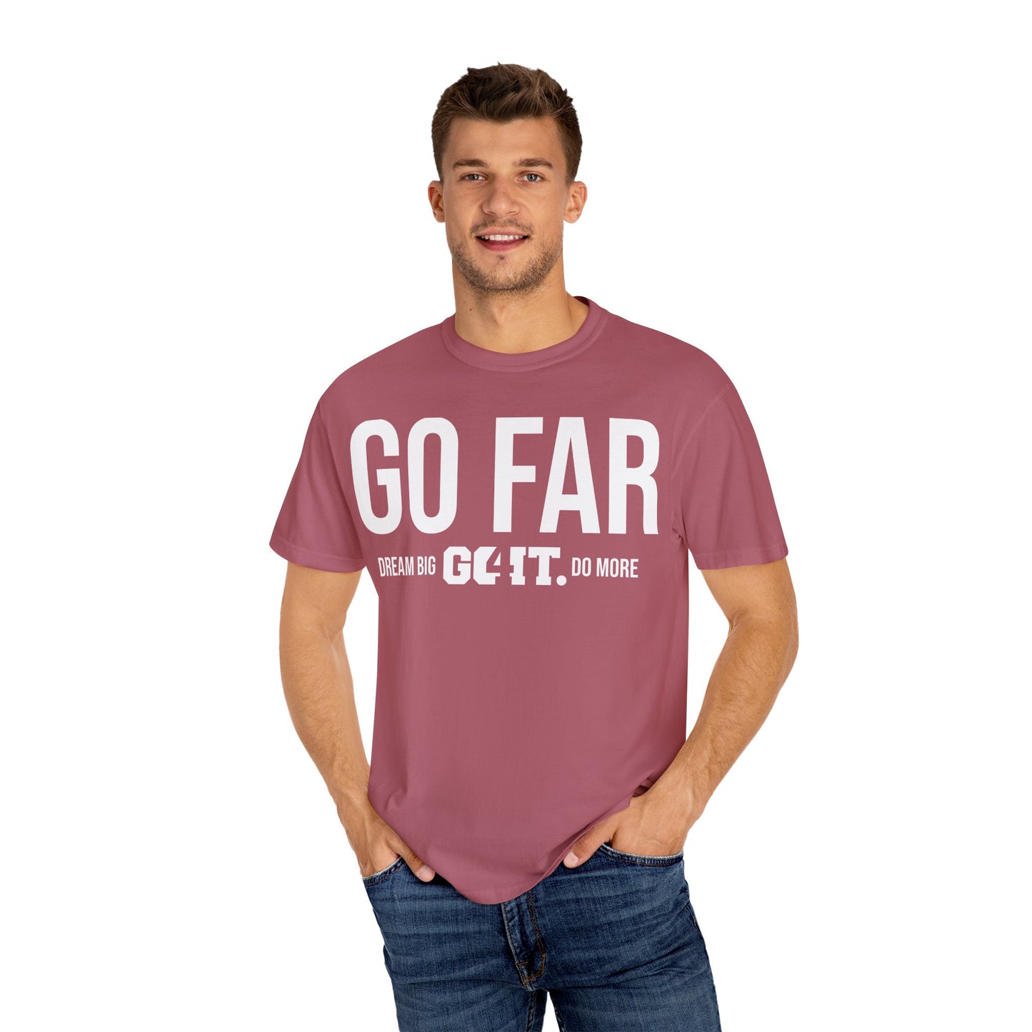 GO FAR Unisex Garment Dyed T-Shirt GO4IT Collection