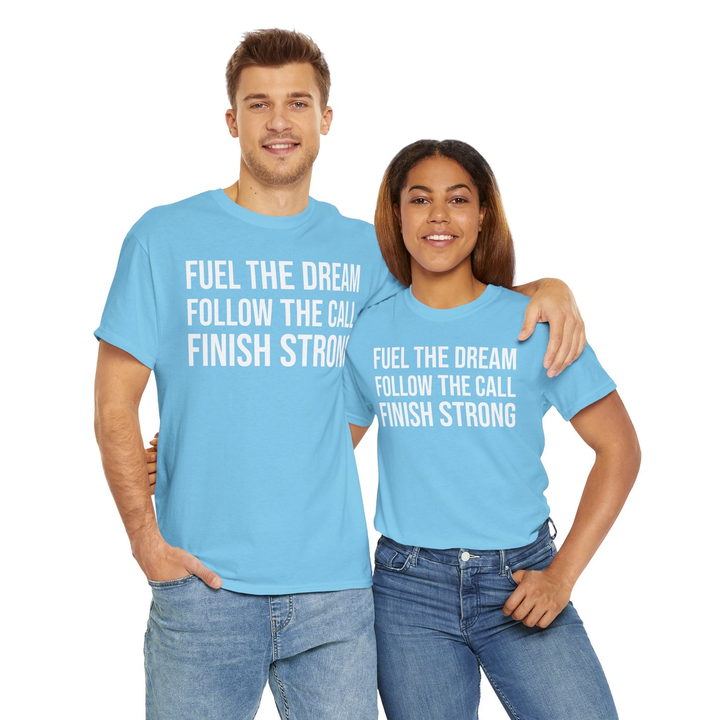 FUEL THE DREAM Unisex Heavy Cotton Tee Comfortable Everyday Wear