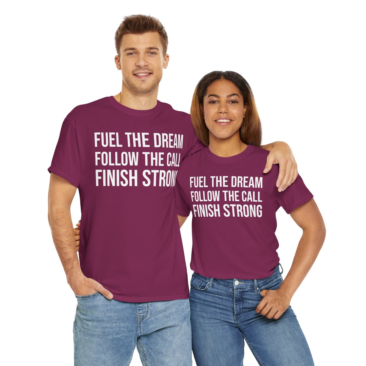 FUEL THE DREAM Unisex Heavy Cotton Tee Comfortable Everyday Wear