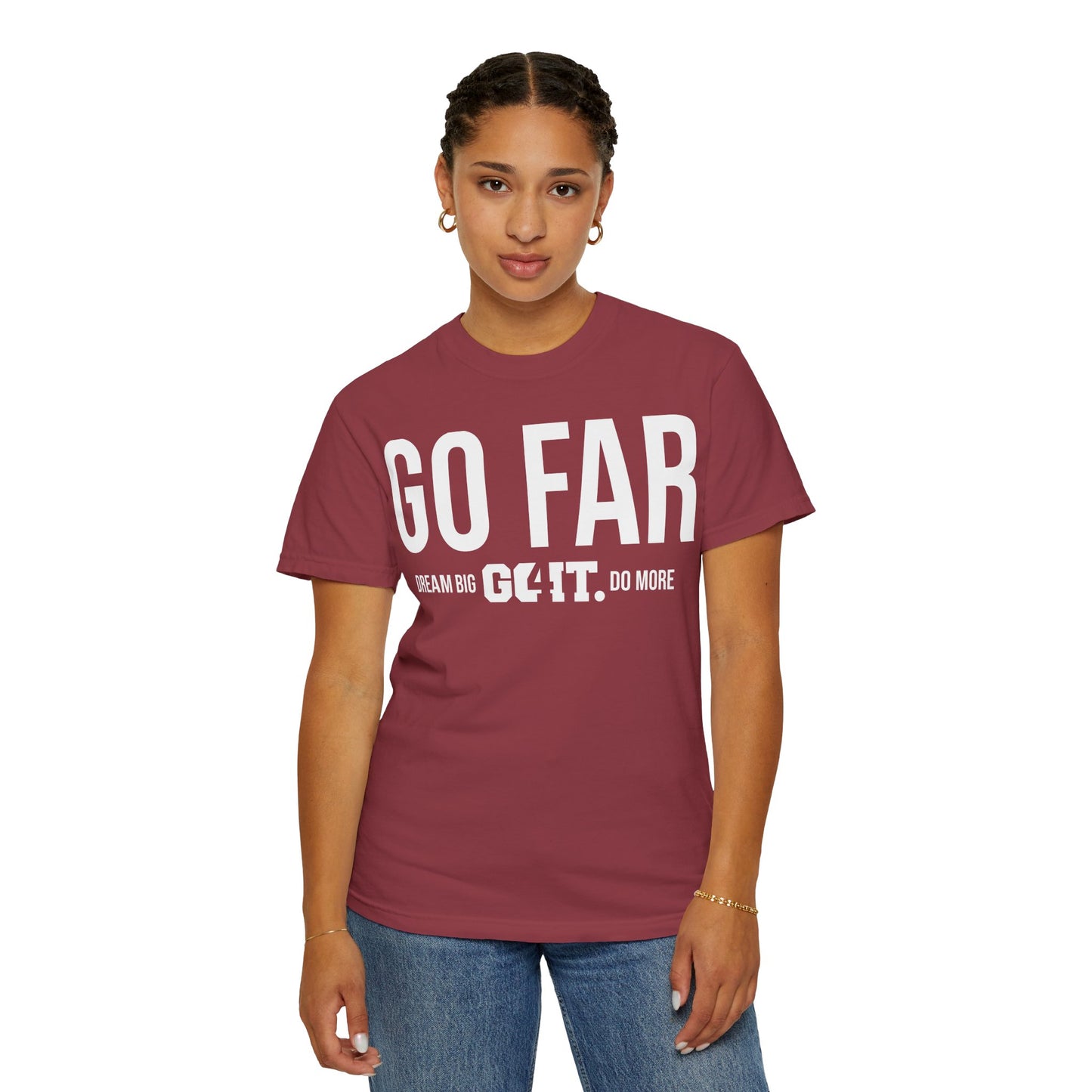 GO FAR Unisex Garment Dyed T-Shirt GO4IT Collection