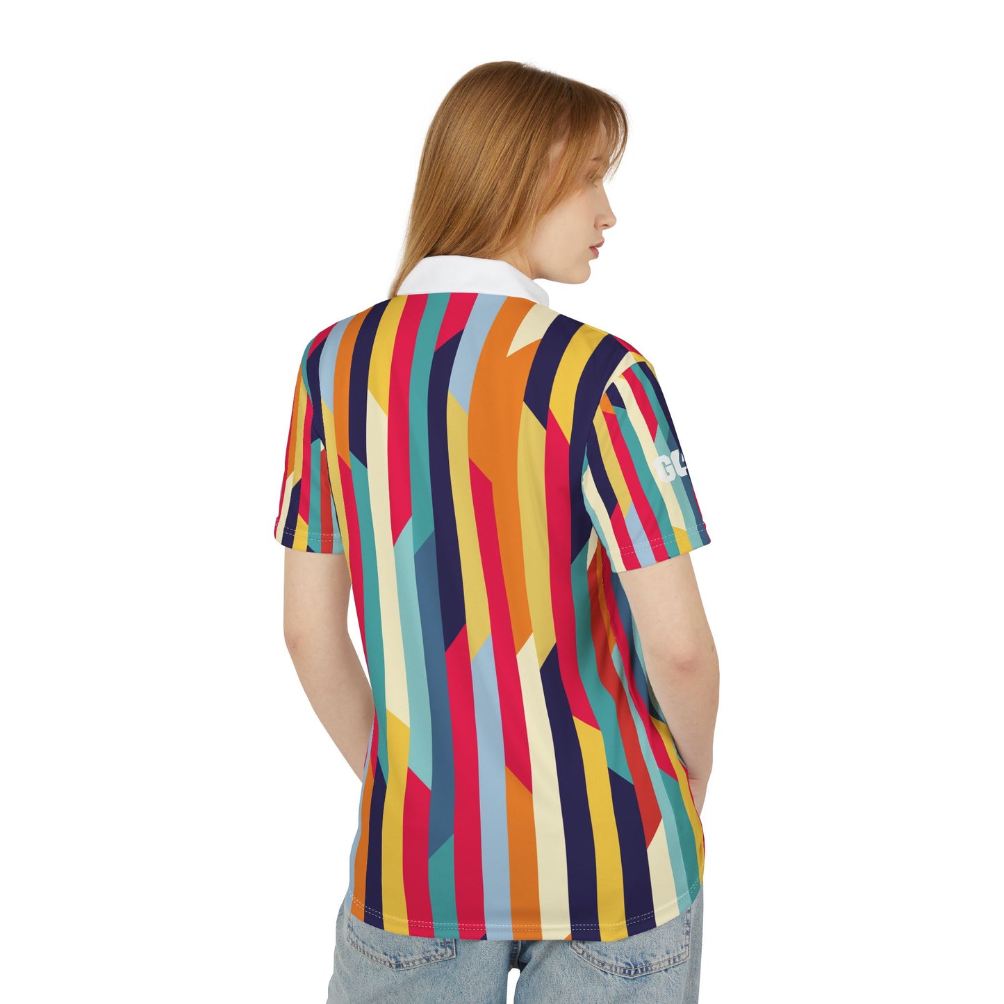 GO4IT SERIES IV Vibrant Striped Unisex Polo Shirt