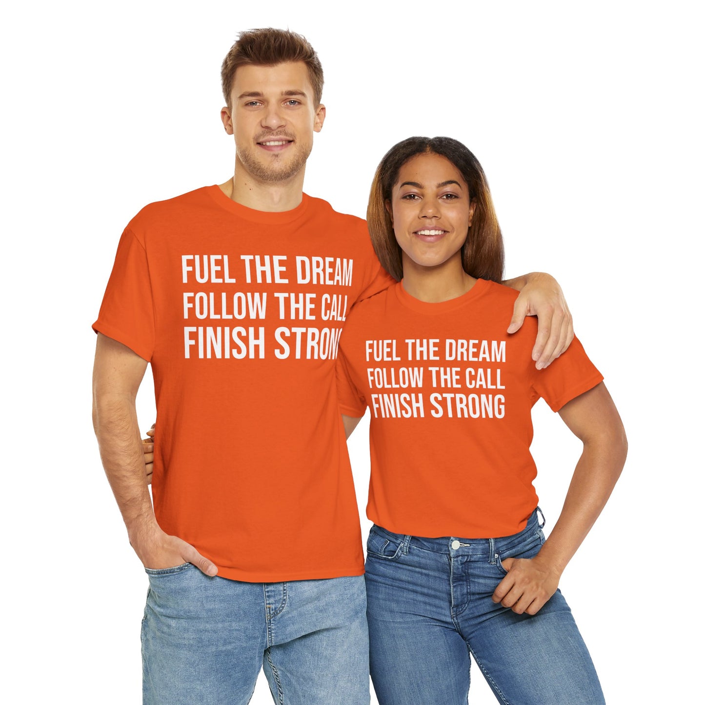 FUEL THE DREAM Unisex Heavy Cotton Tee Comfortable Everyday Wear