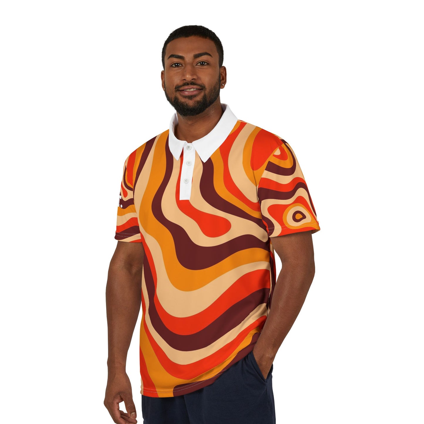 GO4IT SERIES V Vibrant Striped Unisex Polo Shirt