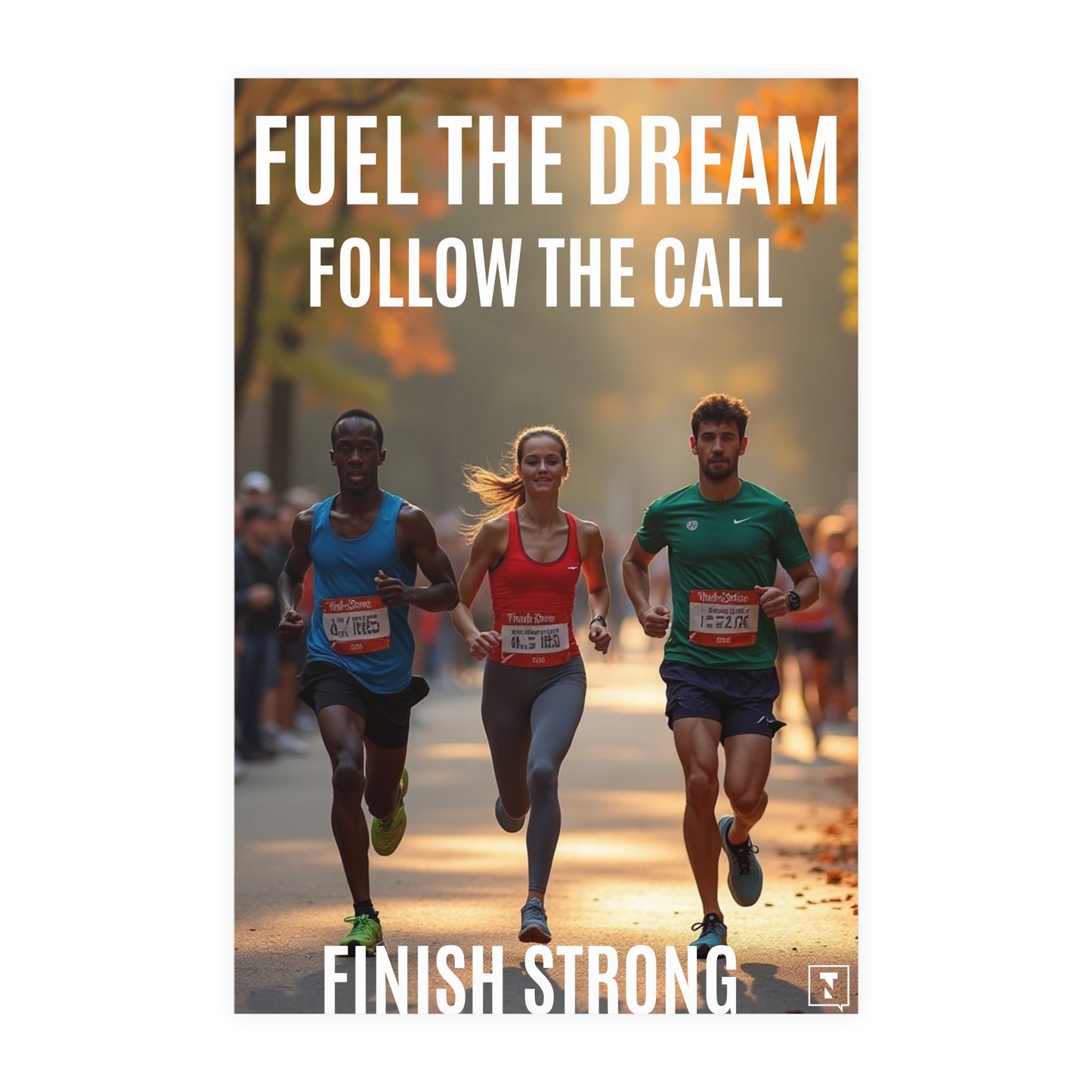 Motivational Poster Fuel the Dream. Follow the Call. Finish Strong.