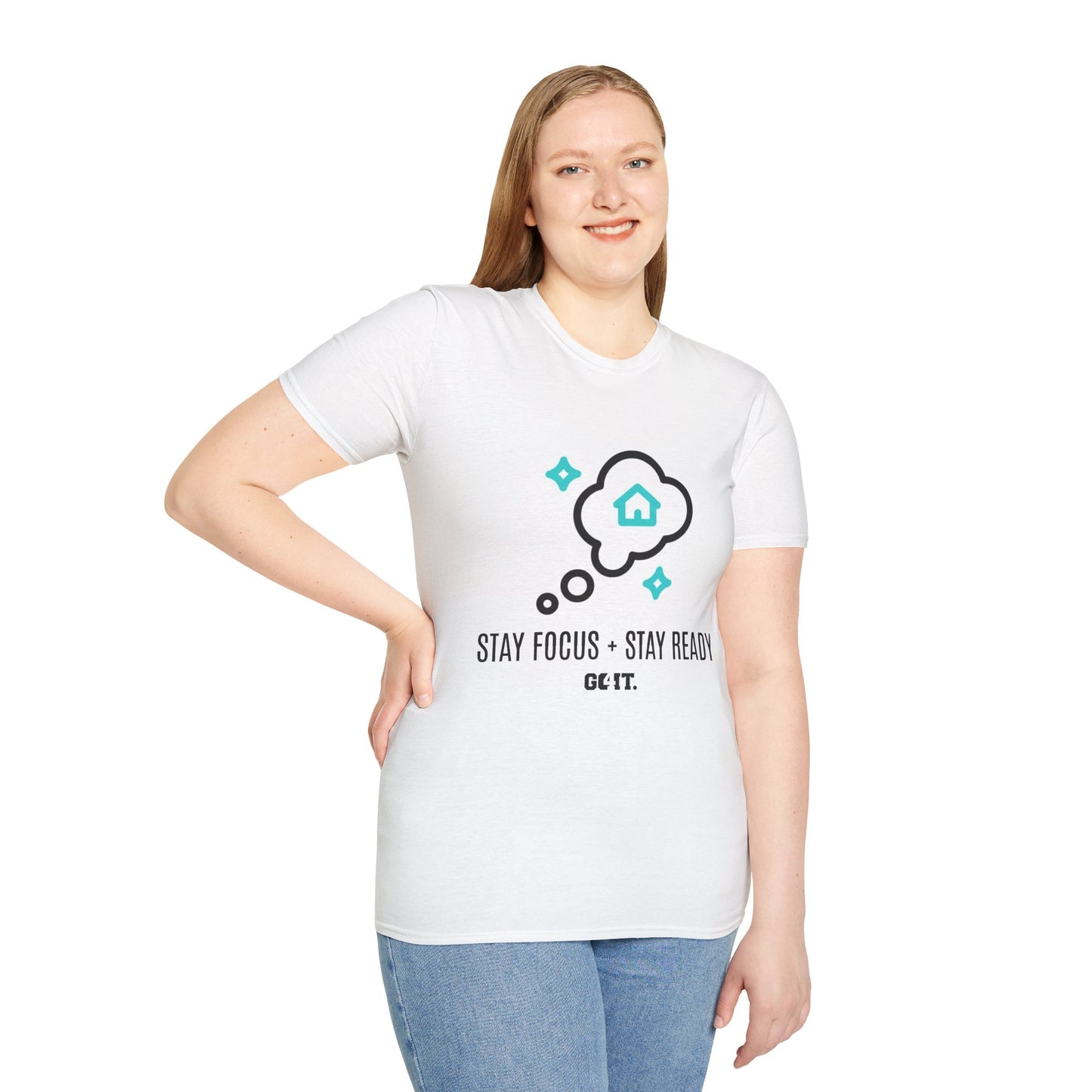 Stay Focus + Stay Ready Unisex Softstyle T-Shirt - Inspirational Casual Wear