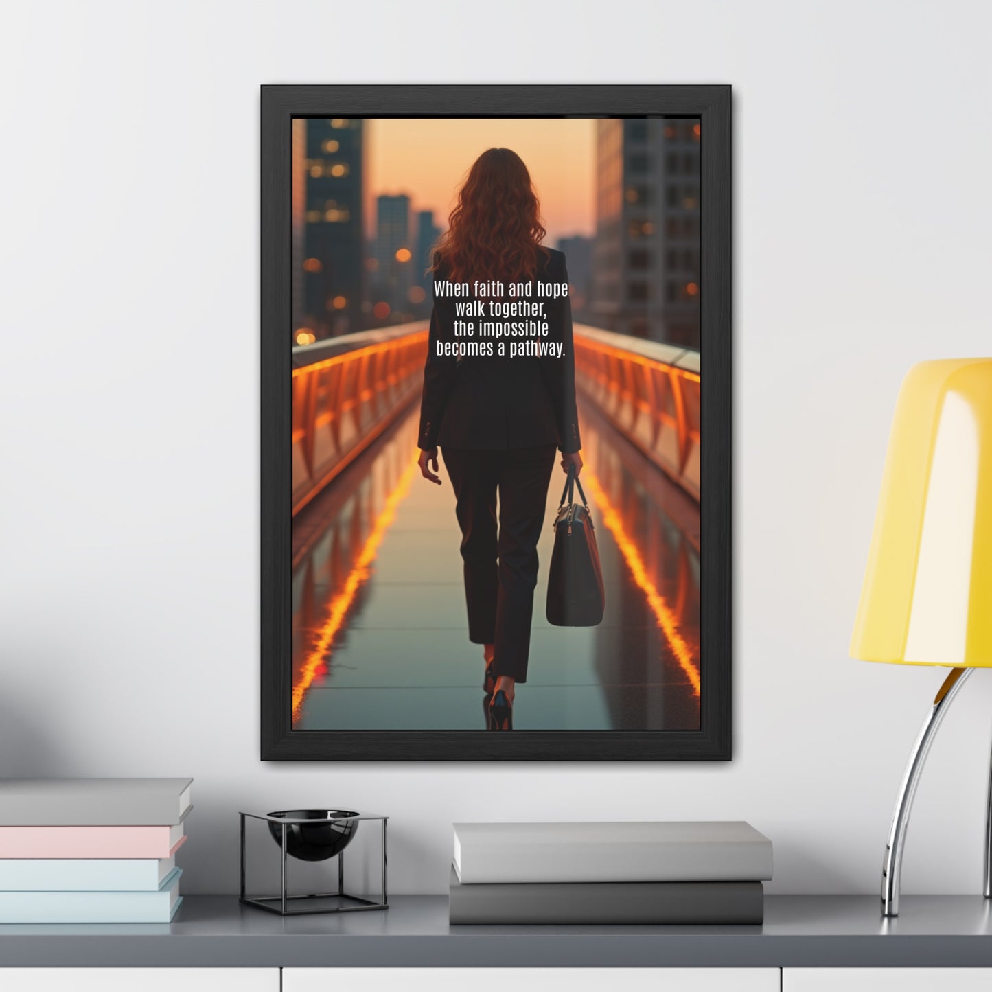 Inspirational Framed Poster: When Faith and Hope Walk Together