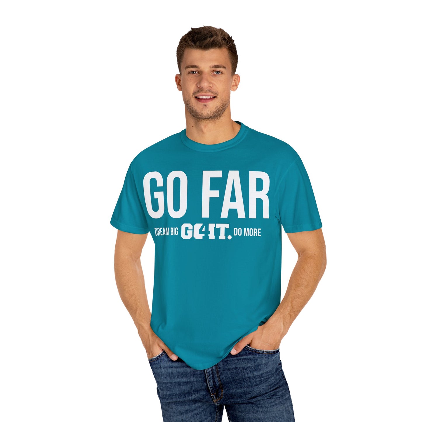 GO FAR Unisex Garment Dyed T-Shirt GO4IT Collection