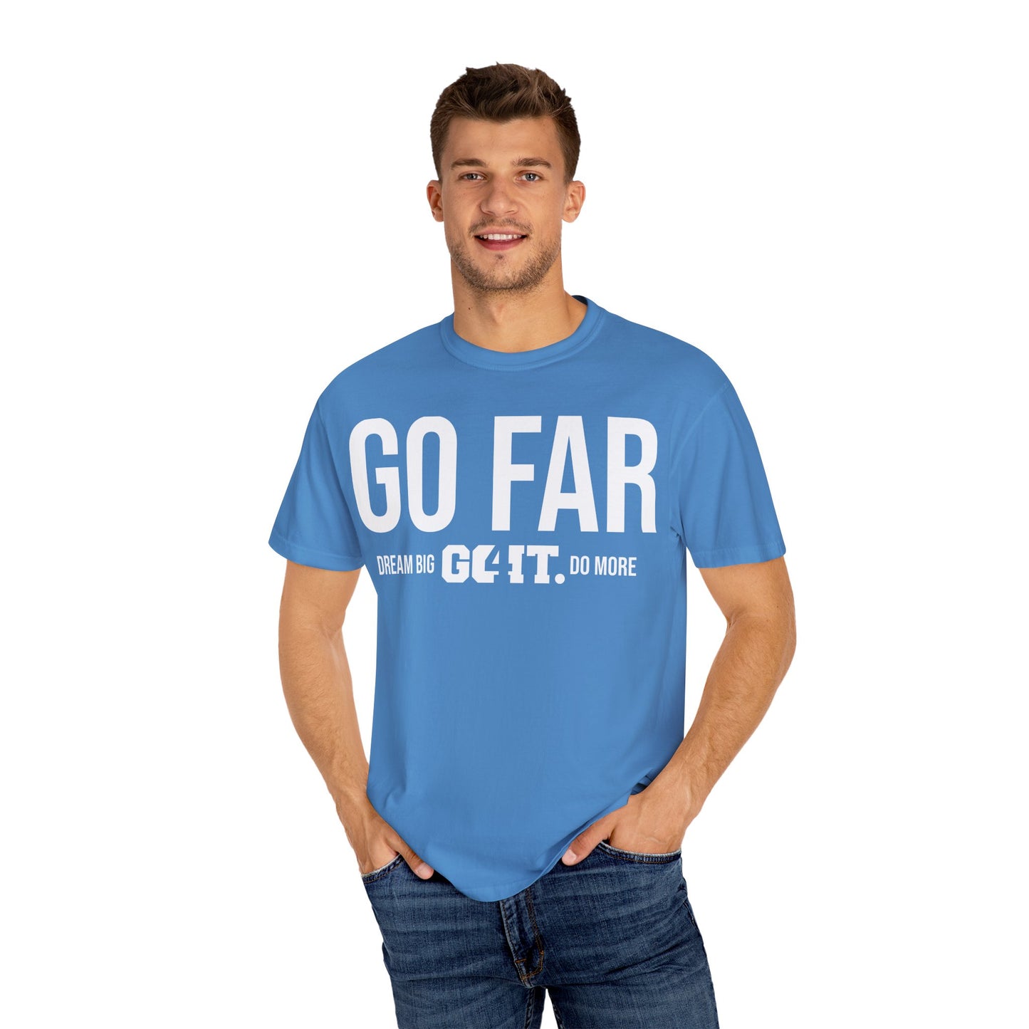 GO FAR Unisex Garment Dyed T-Shirt GO4IT Collection