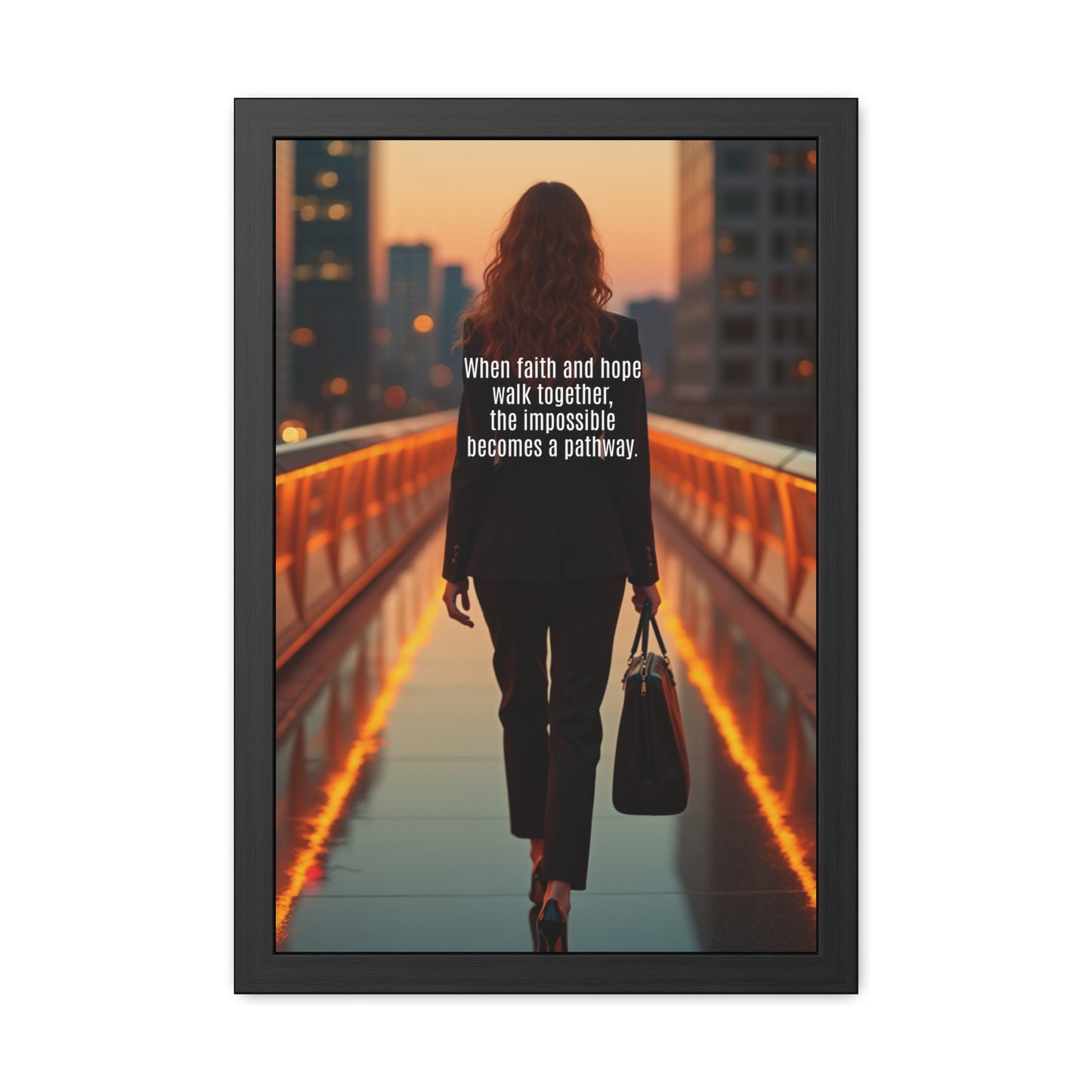 Inspirational Framed Poster: When Faith and Hope Walk Together
