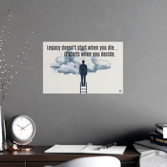 Legacy Builders Quote Print, Office Wall Decor