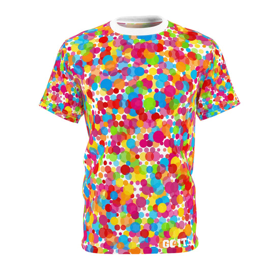 GO4IT SERIES Colorful I Unisex Cut & Sew Tee - Fun Polka Dot Design for Summer Celebrations