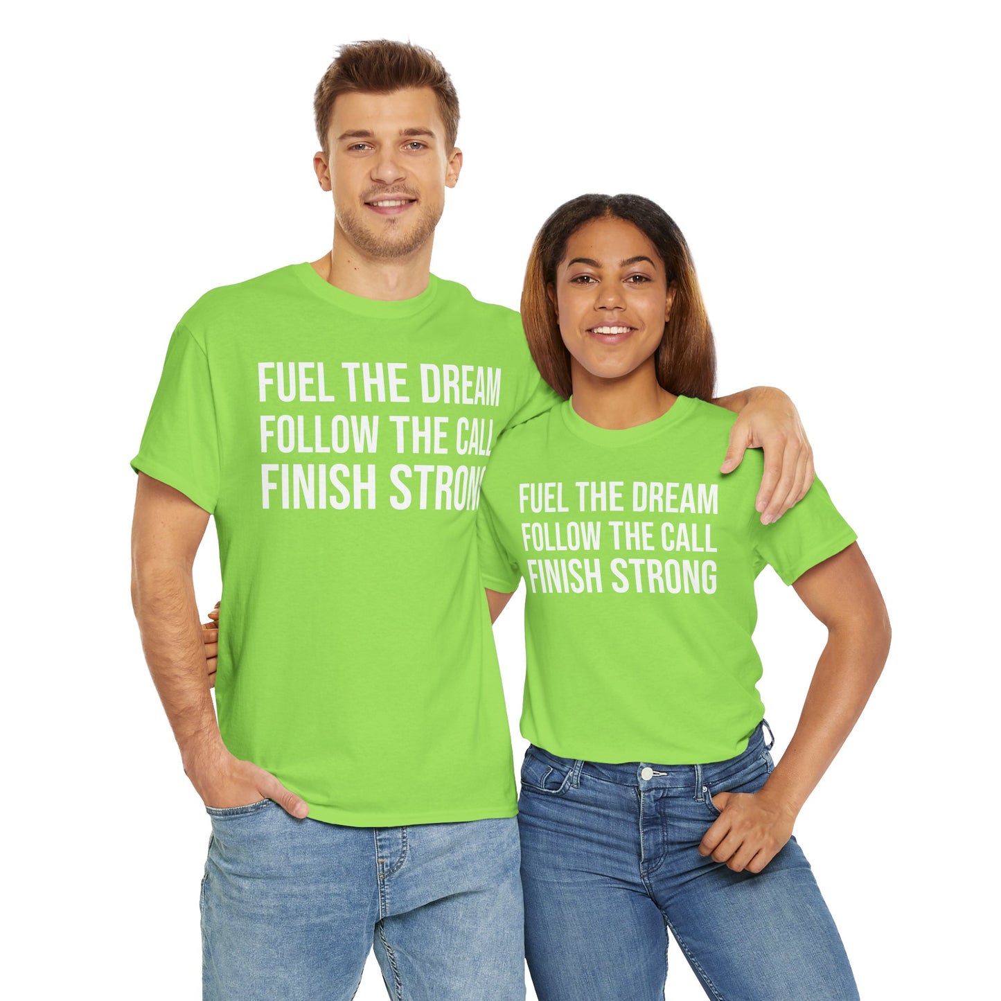 FUEL THE DREAM Unisex Heavy Cotton Tee Comfortable Everyday Wear