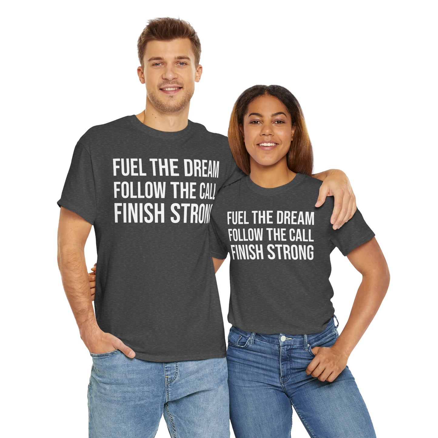 FUEL THE DREAM Unisex Heavy Cotton Tee Comfortable Everyday Wear