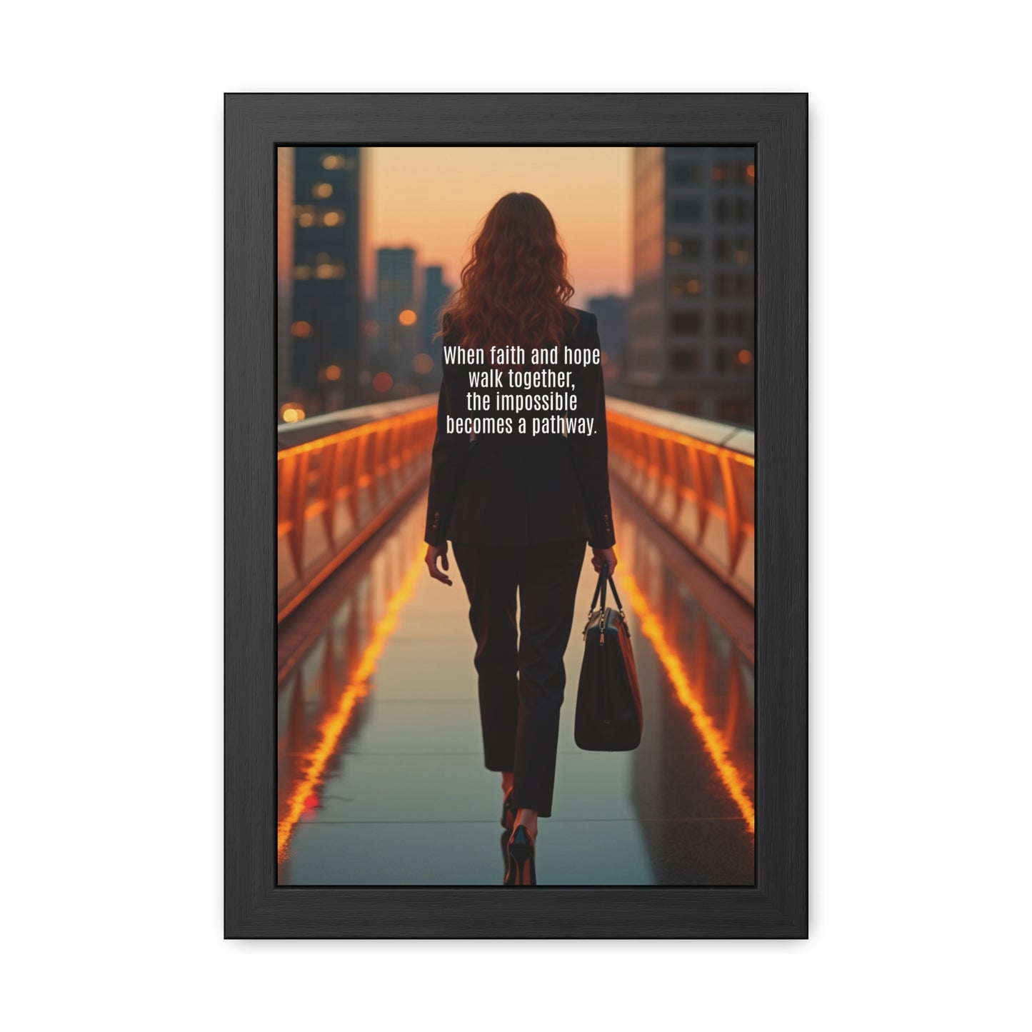 Inspirational Framed Poster: When Faith and Hope Walk Together