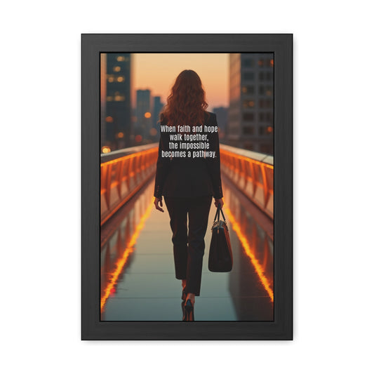 Inspirational Framed Poster: When Faith and Hope Walk Together
