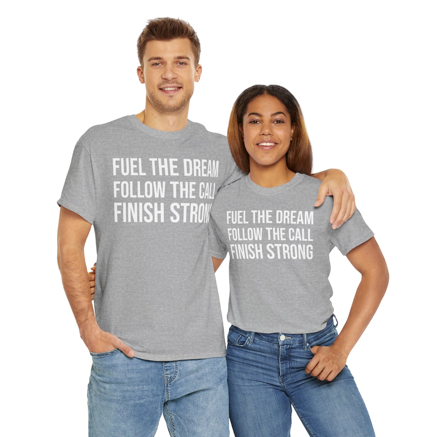 FUEL THE DREAM Unisex Heavy Cotton Tee Comfortable Everyday Wear