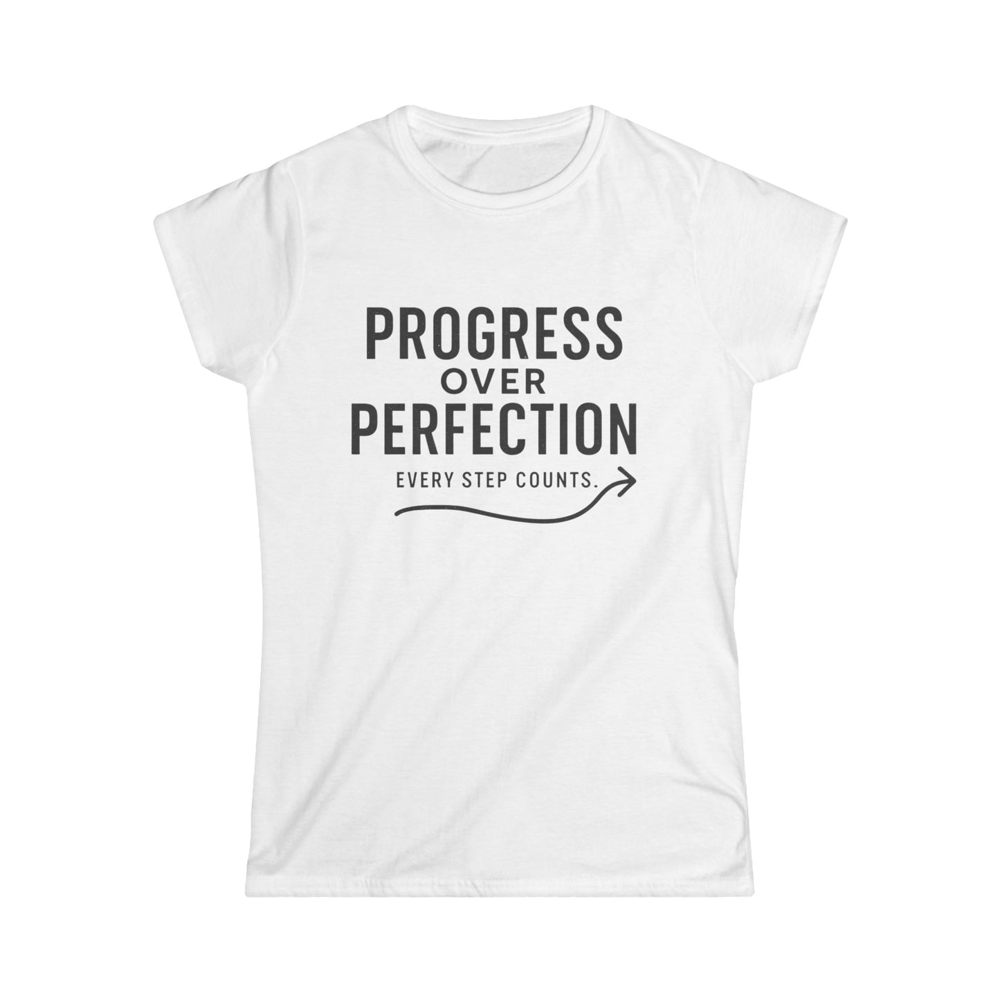 Women's Progress Over Perfection Tee - Motivational Quote T-Shirt