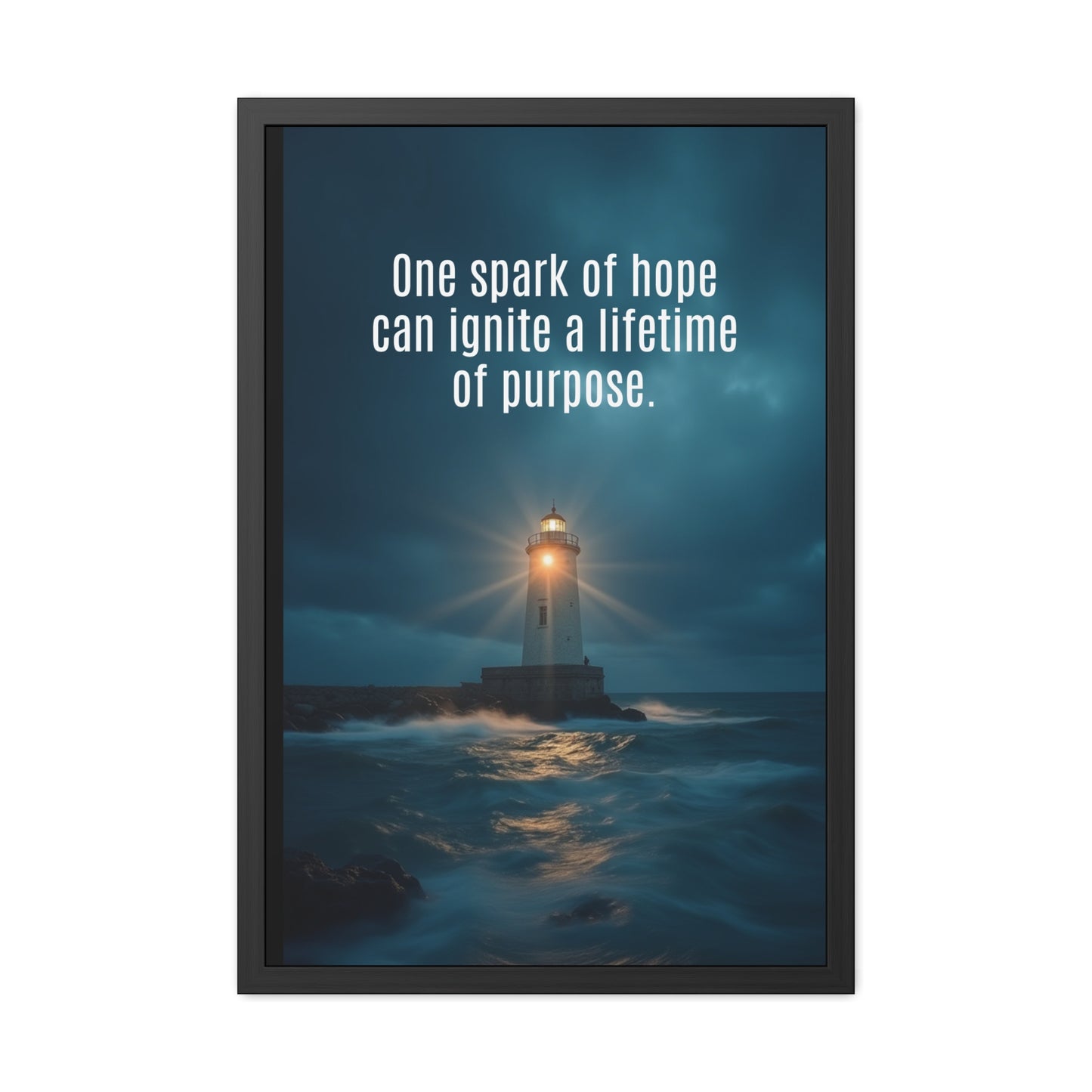 Inspirational Framed Poster: One Spark of Hope Can Ignite a Lifetime of Purpose