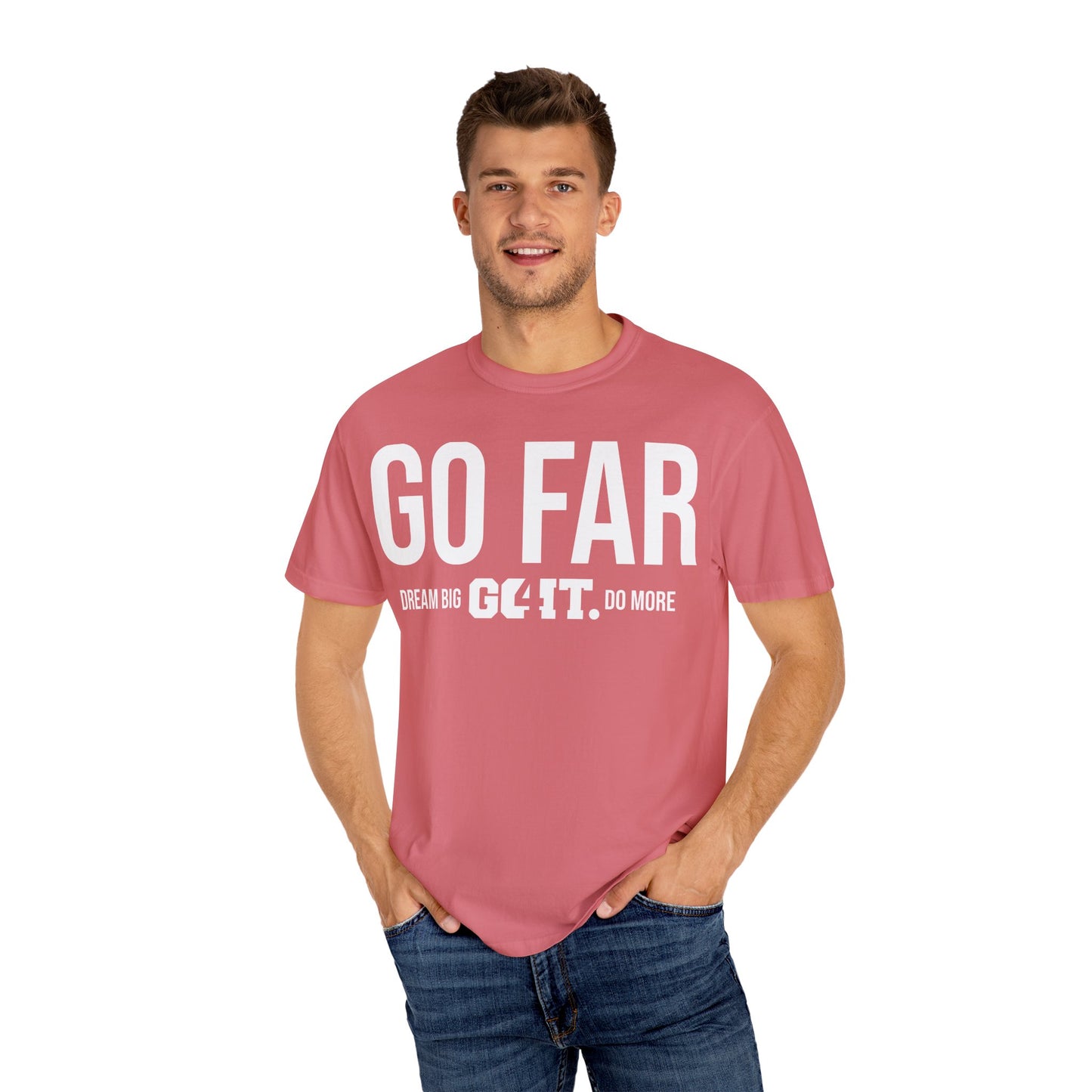 GO FAR Unisex Garment Dyed T-Shirt GO4IT Collection