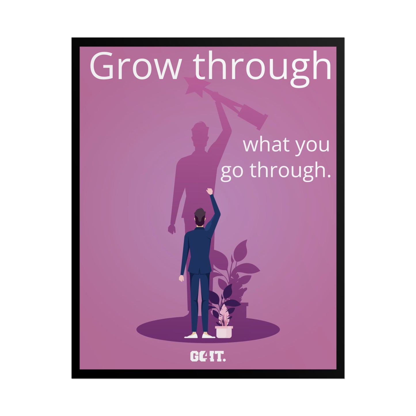 Inspirational Rolled Poster - Grow through what you go through. —GO4IT.