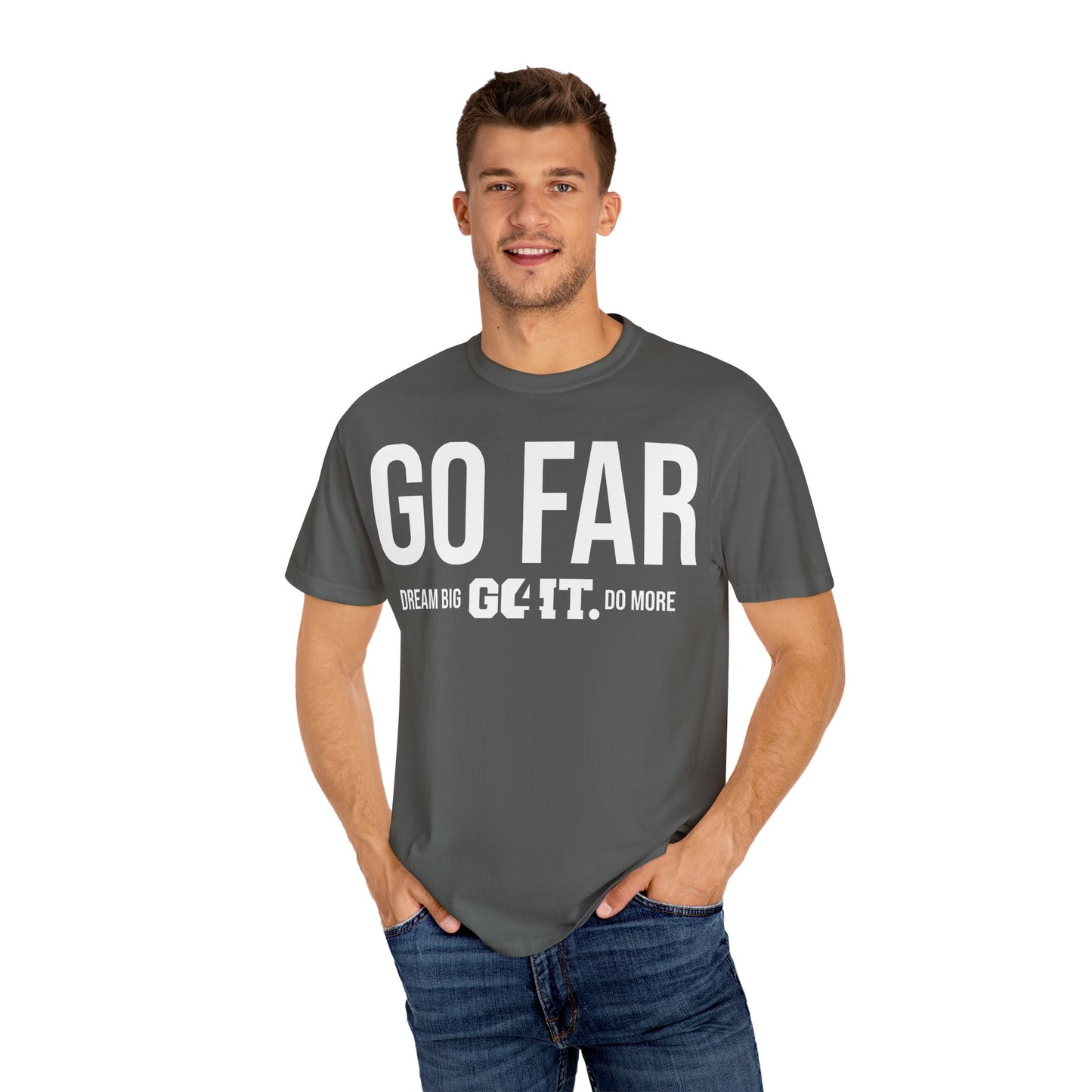 GO FAR Unisex Garment Dyed T-Shirt GO4IT Collection