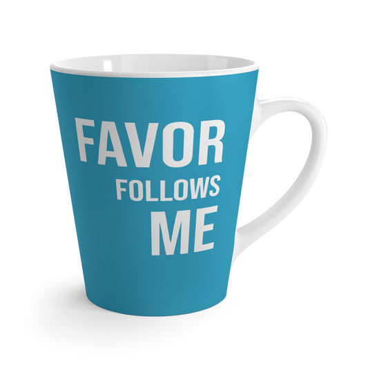 Favor Follows Me Latte Mug - Perfect Gift for Encouragement and Motivation