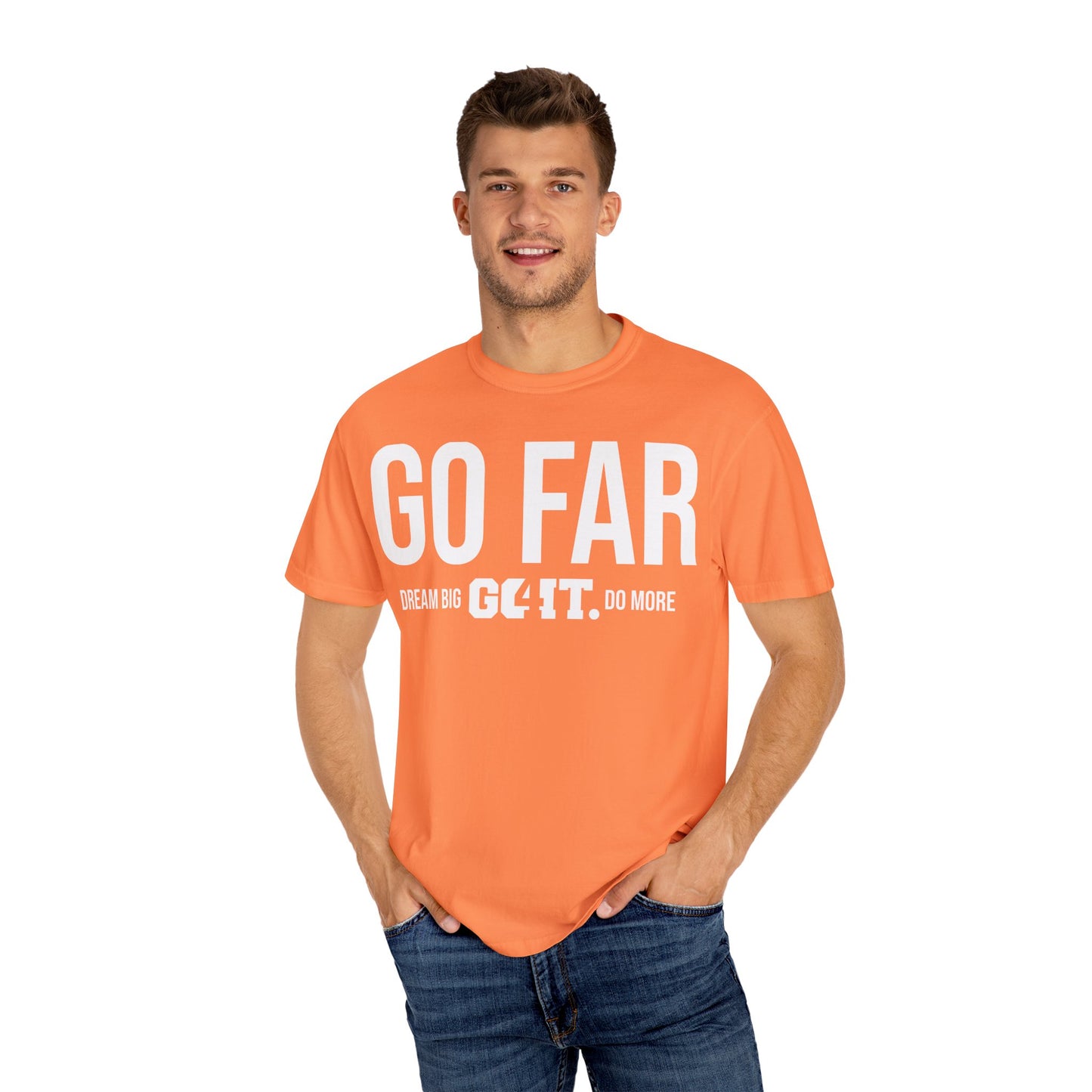 GO FAR Unisex Garment Dyed T-Shirt GO4IT Collection