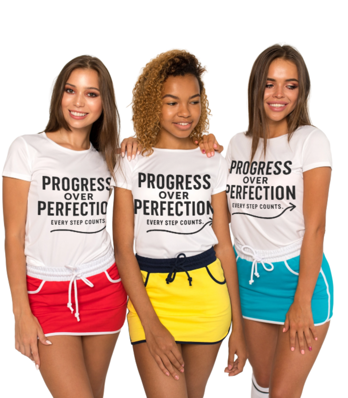 Women's Progress Over Perfection Tee - Motivational Quote T-Shirt