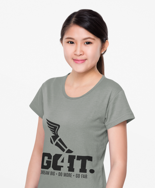 Copy of GO4IT Tee   DREAM BIG + DO MORE + GO FAR  III BLACK TEE