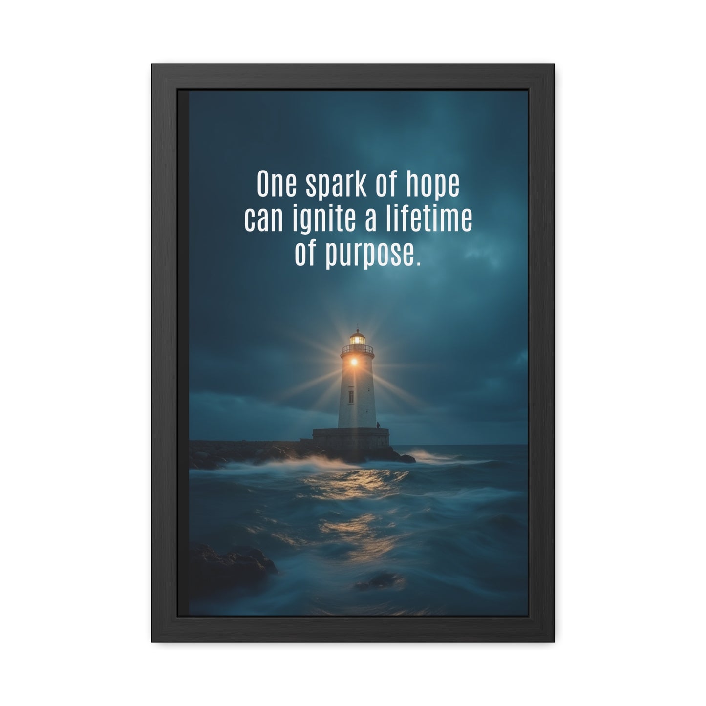Inspirational Framed Poster: One Spark of Hope Can Ignite a Lifetime of Purpose