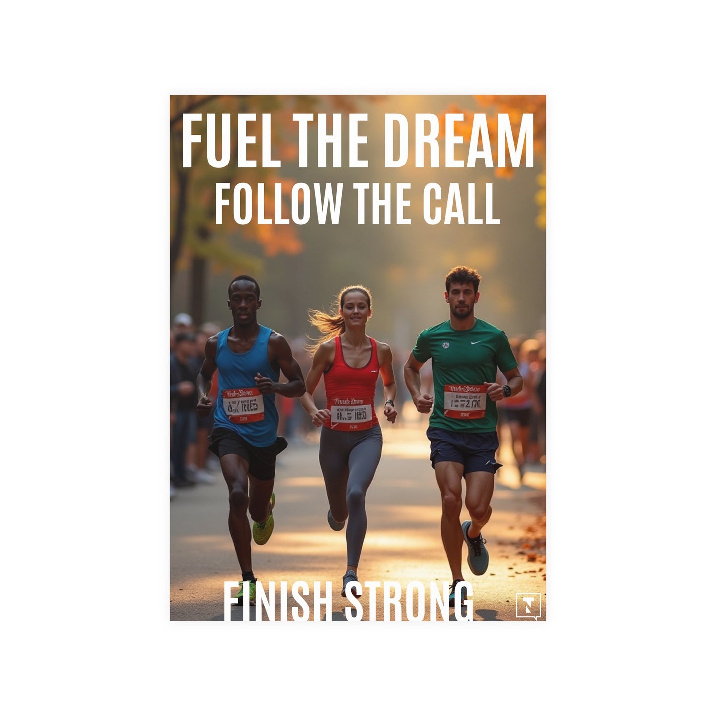 Motivational Poster Fuel the Dream. Follow the Call. Finish Strong.