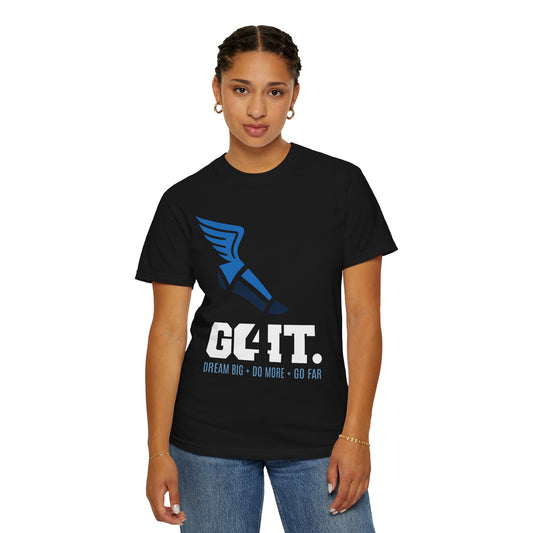GO4IT Tee   DREAM BIG + DO MORE + GO FAR  II BLACK TEE