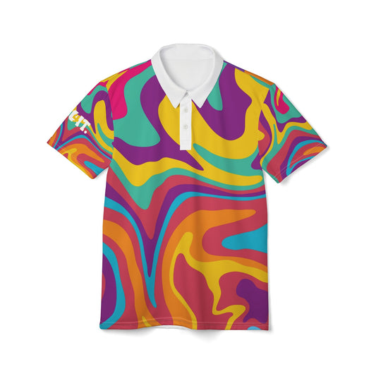 GO4IT SERIES VI Vibrant Striped Unisex Polo Shirt