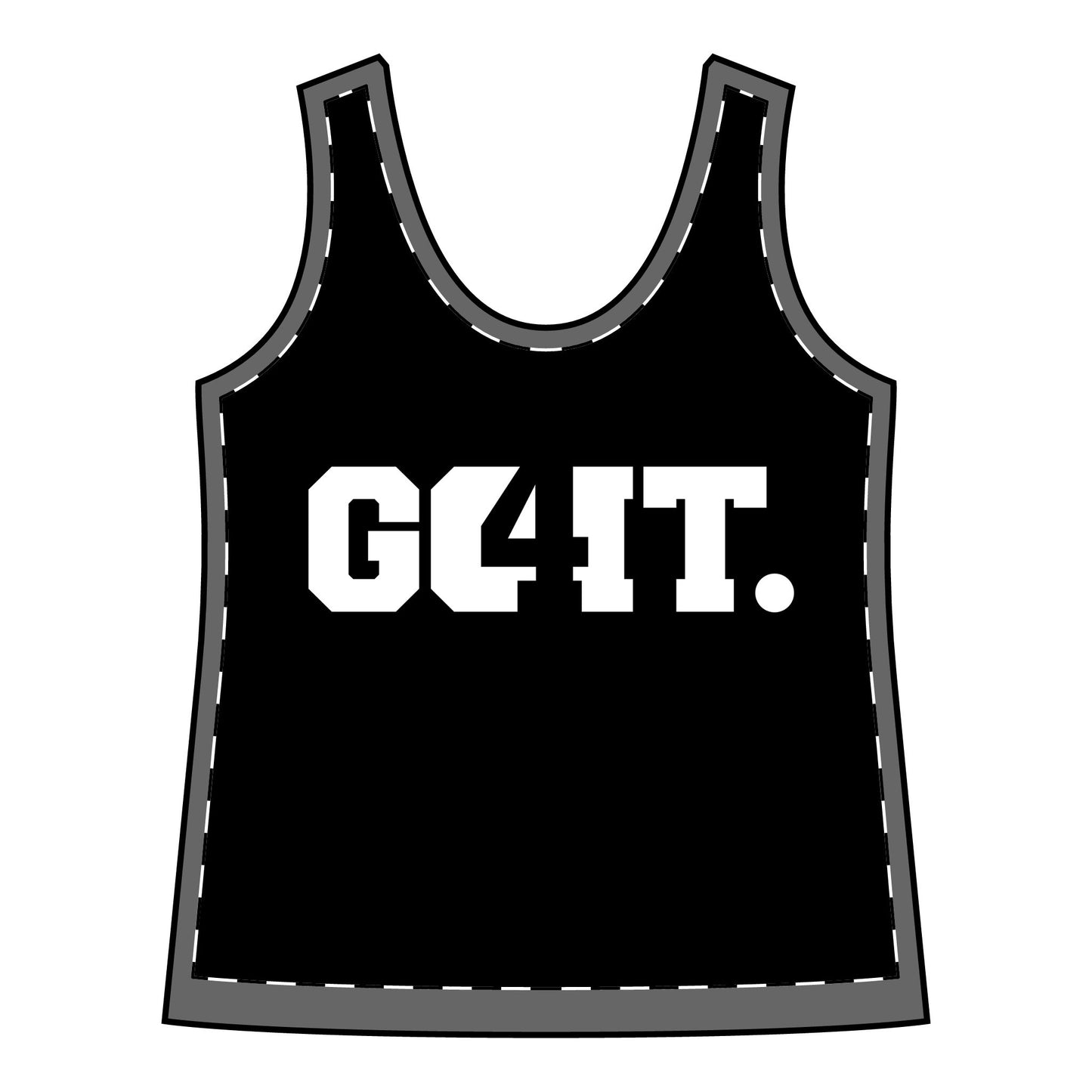 GO4IT Motivational Women's Sporty Racerback Tank