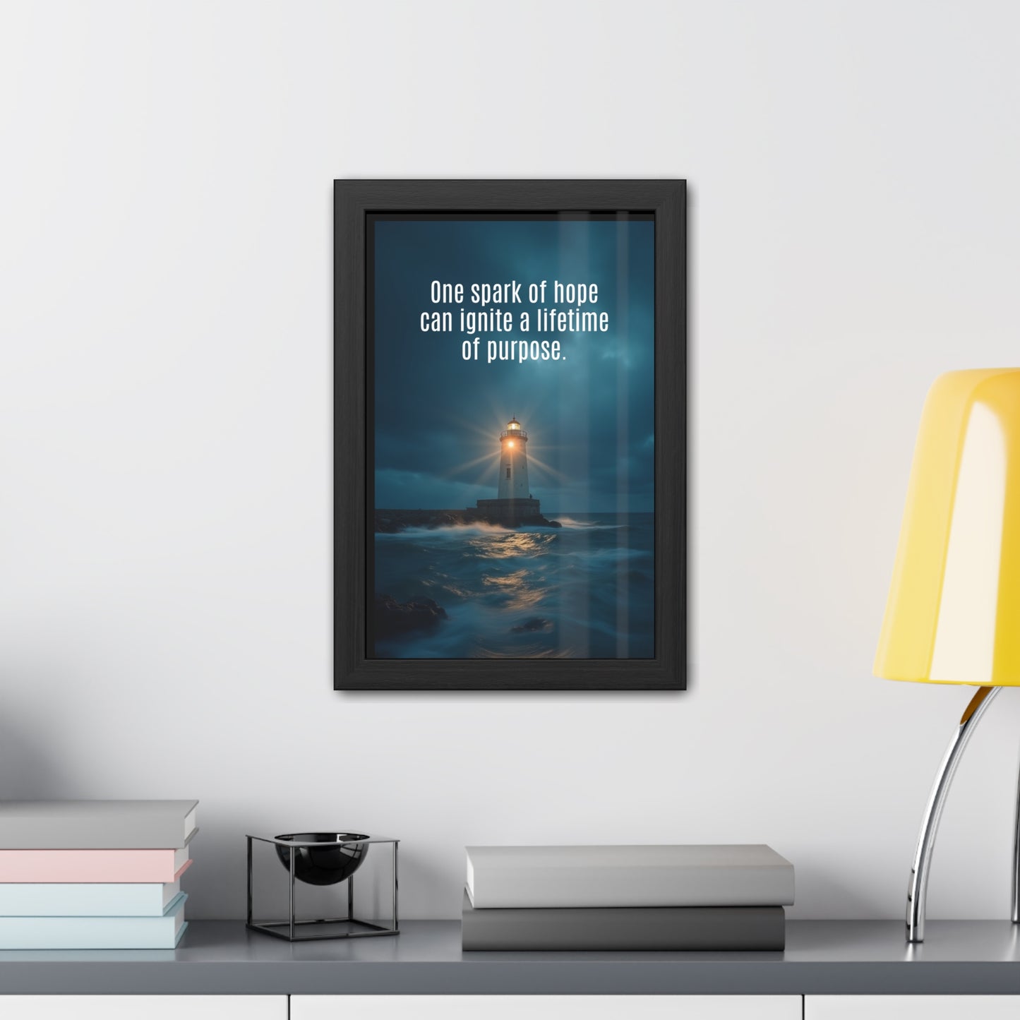 Inspirational Framed Poster: One Spark of Hope Can Ignite a Lifetime of Purpose
