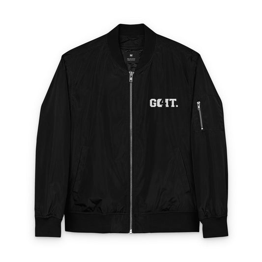 GO4IT Men’s Embroidered Bomber Jacket Eco-Friendly Streetwear
