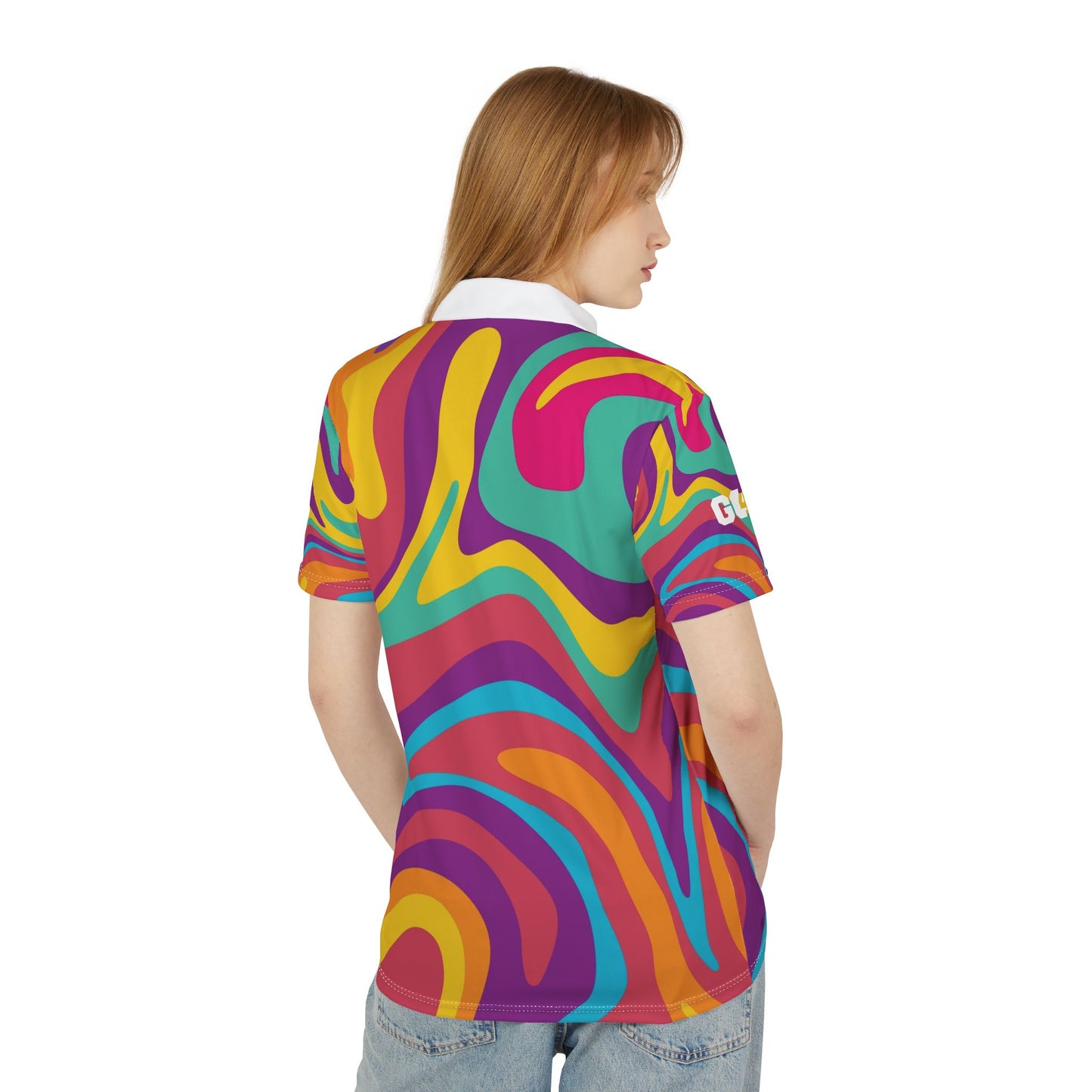 GO4IT SERIES VI Vibrant Striped Unisex Polo Shirt