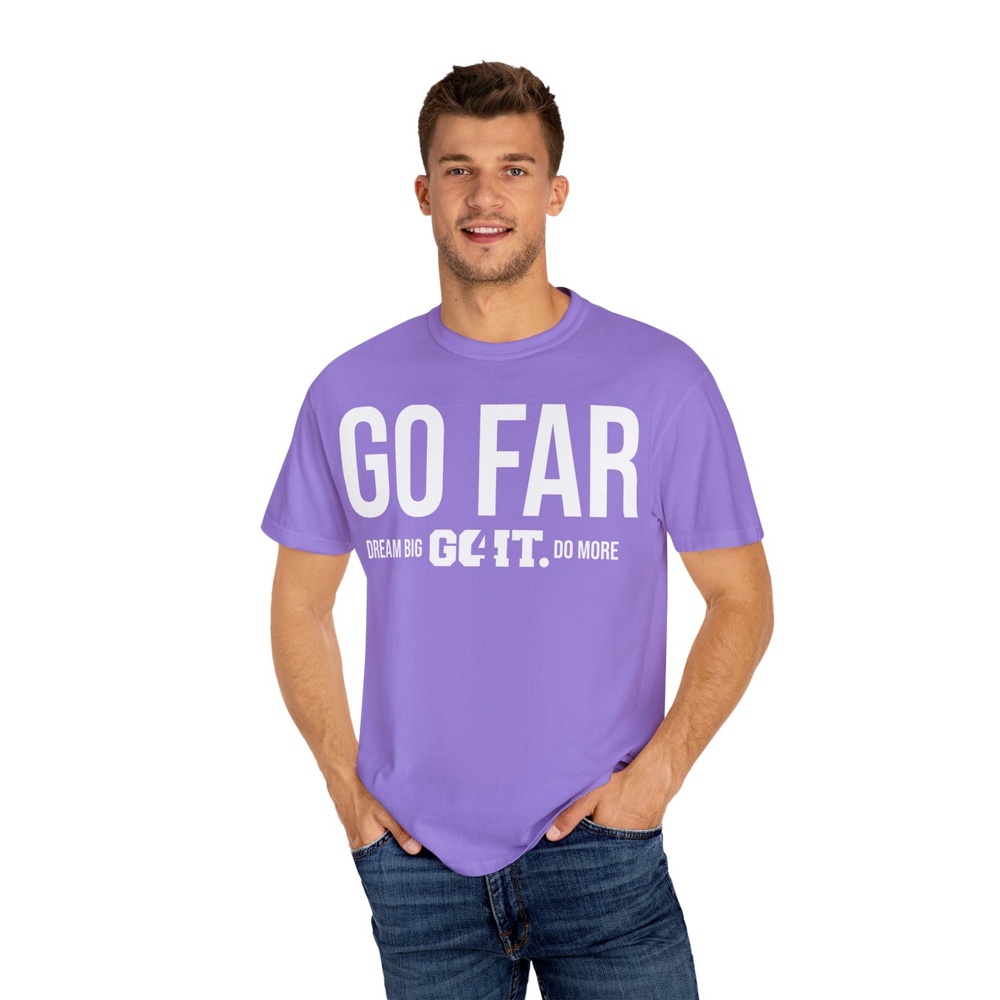GO FAR Unisex Garment Dyed T-Shirt GO4IT Collection