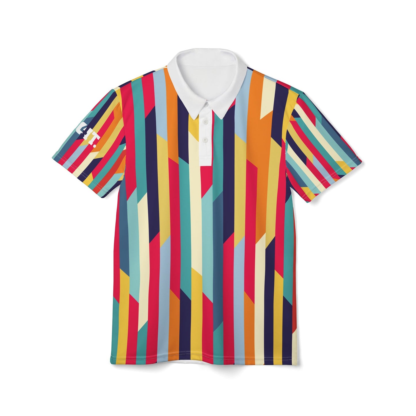 GO4IT SERIES IV Vibrant Striped Unisex Polo Shirt