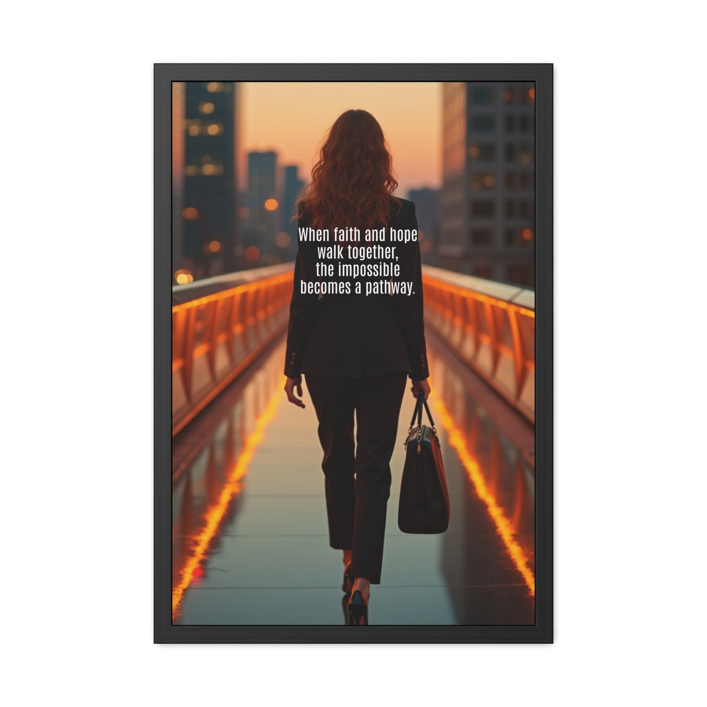 Inspirational Framed Poster: When Faith and Hope Walk Together