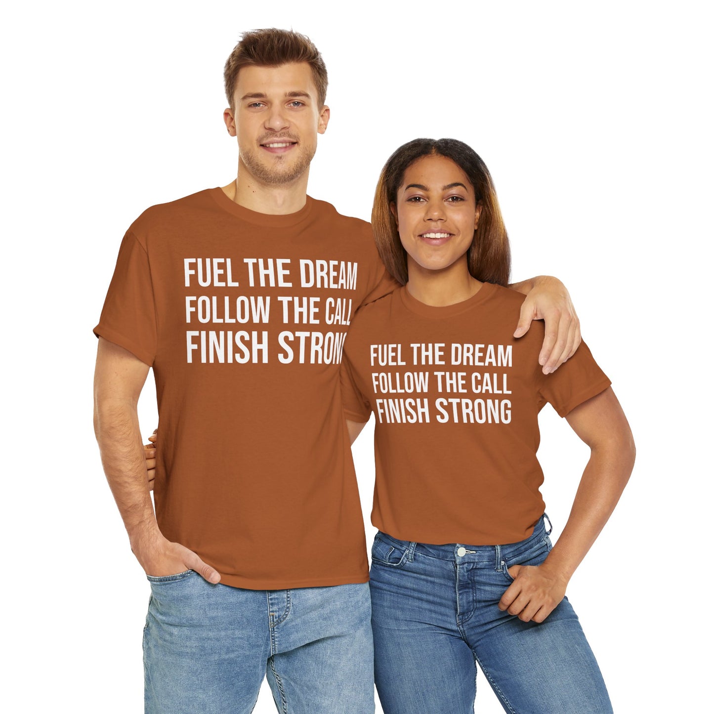 FUEL THE DREAM Unisex Heavy Cotton Tee Comfortable Everyday Wear