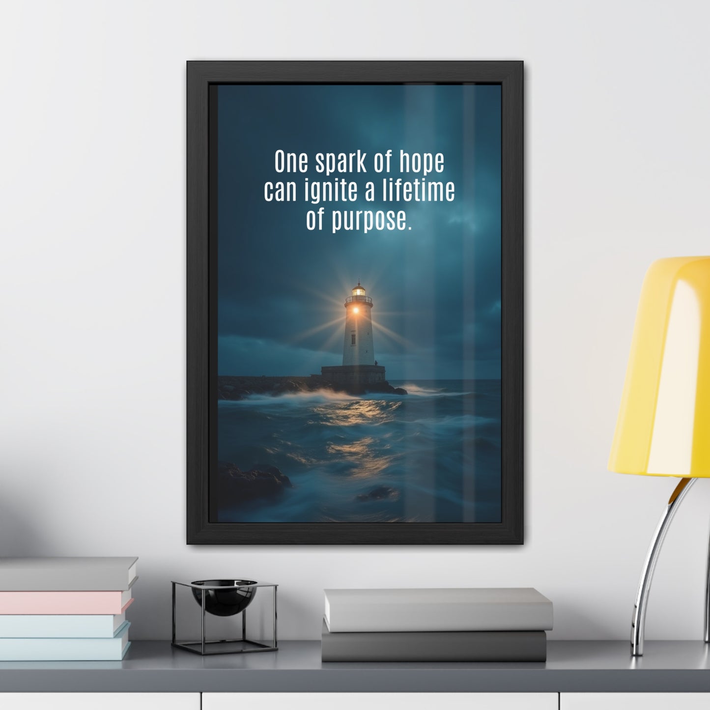 Inspirational Framed Poster: One Spark of Hope Can Ignite a Lifetime of Purpose
