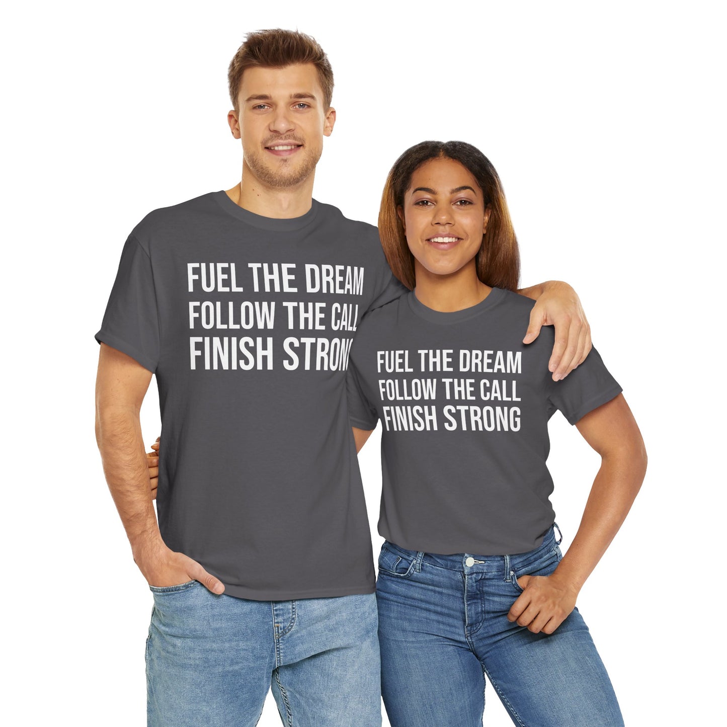 FUEL THE DREAM Unisex Heavy Cotton Tee Comfortable Everyday Wear